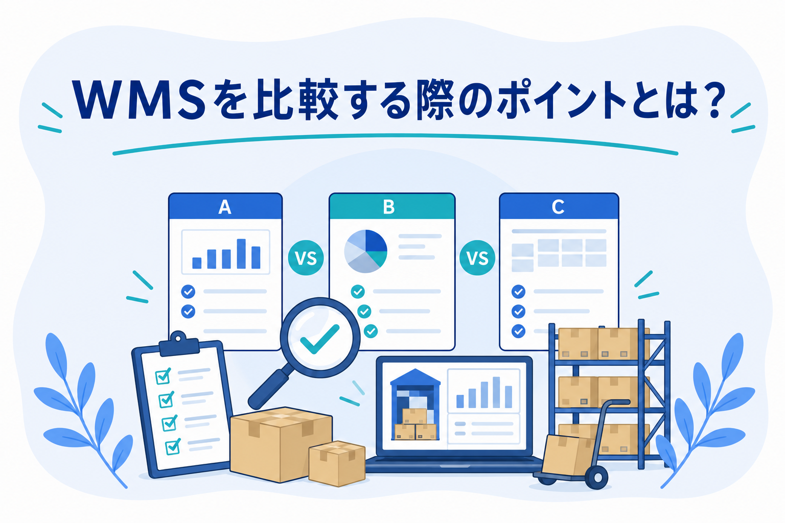 WMSを比較する際のポイントとは？おすすめの倉庫管理システムの選び方を解説